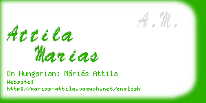 attila marias business card