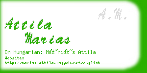 attila marias business card